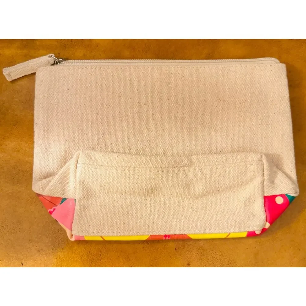 IT Cosmetics x Ana Jaks Makeup Bag Beautiful Together Small Canvas Zip Pouch NEW